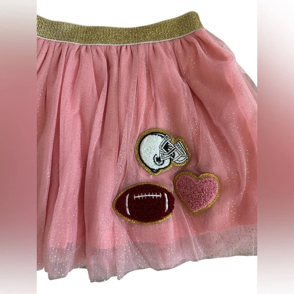 Sweet Wink Sparkle Football Tutu Skirt Girls Size 2-4 Years NWT Heart Helmet